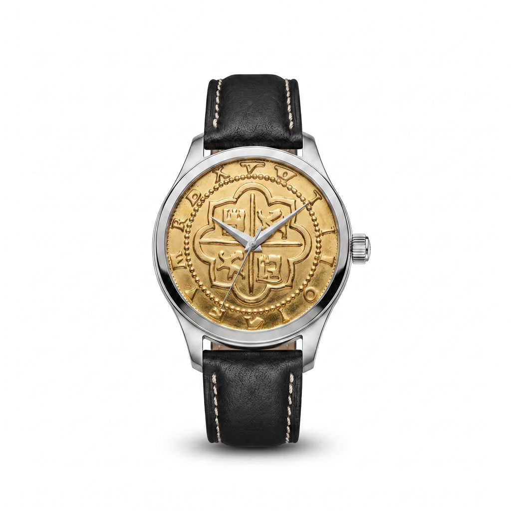 Nautilos Series 01 with Black Leather Band