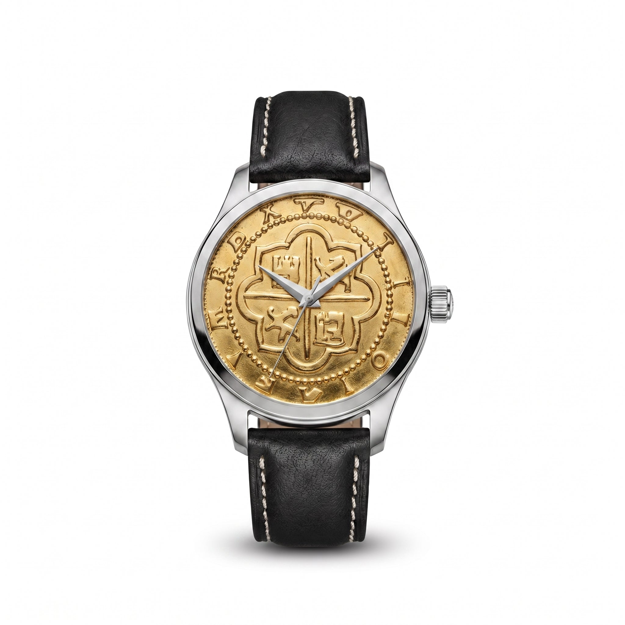 Nautilos Series 01 with Black Leather Band