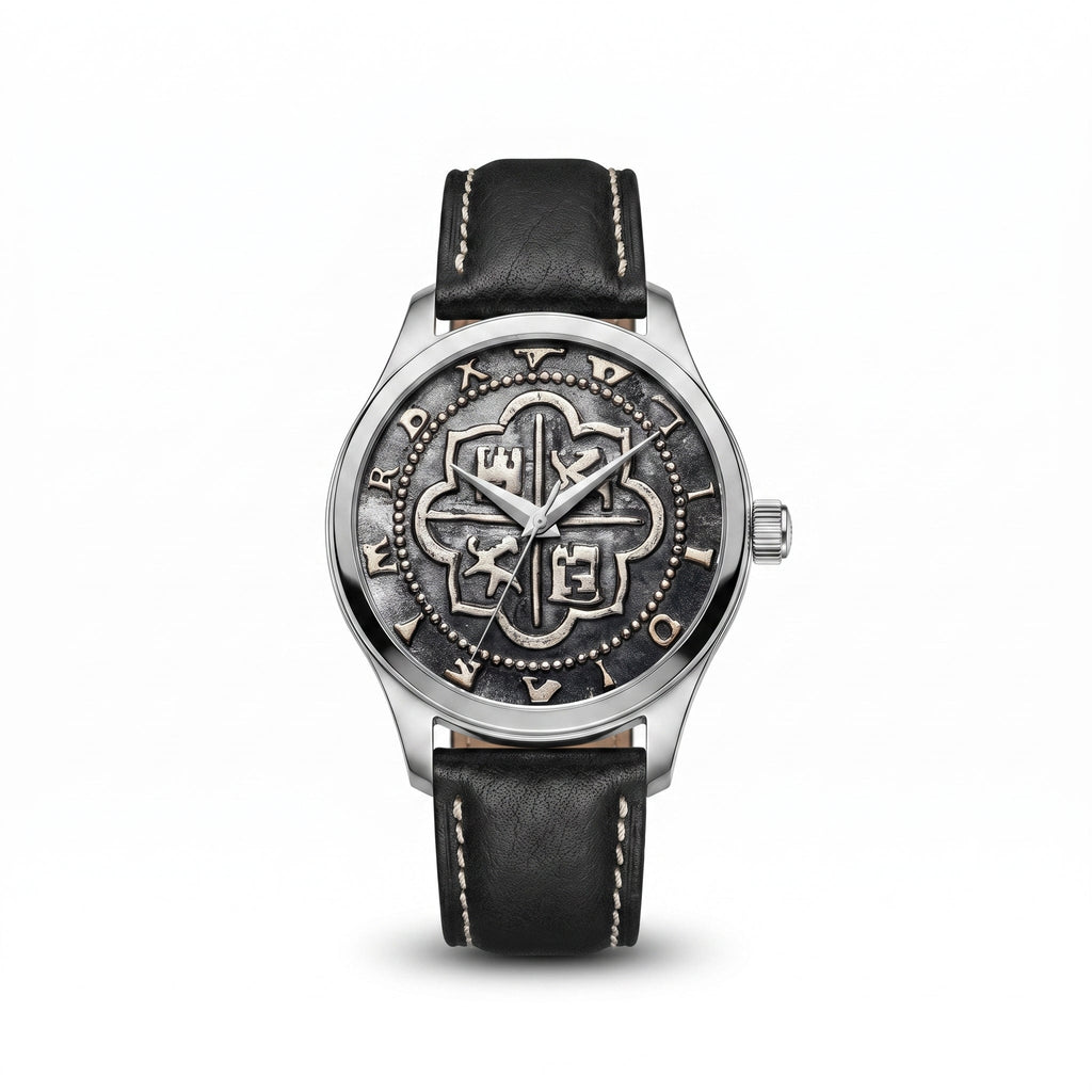 Nautilos Series 01 with Black Leather Band