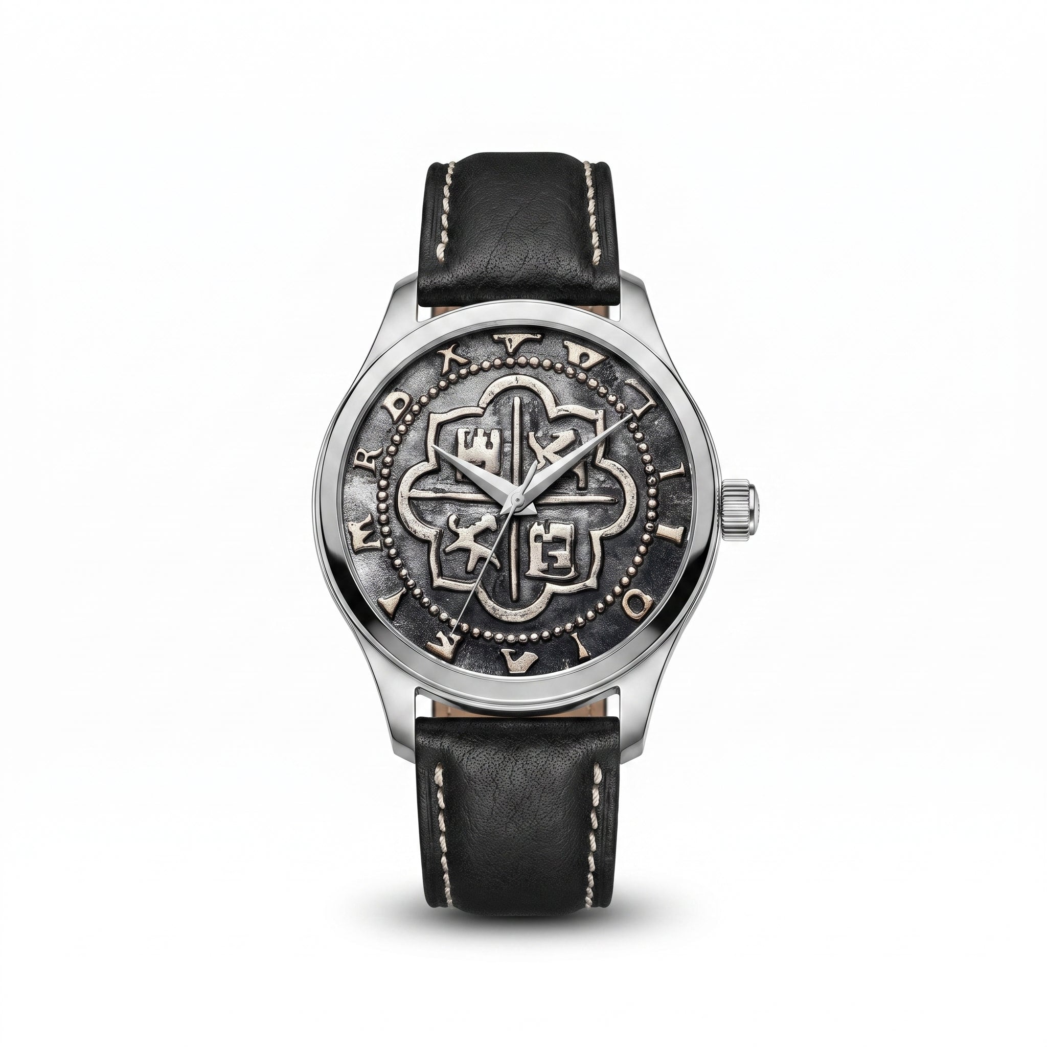 Nautilos Series 01 with Black Leather Band